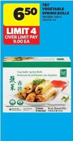Real Canadian Superstore T&T vegetable spring rolls offer
