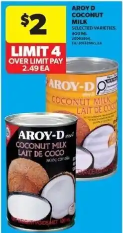 Real Canadian Superstore Aroy-d coconut milk offer