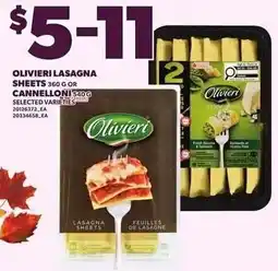Loblaws Olivieri lasagna sheets offer