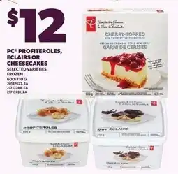 Loblaws PC profiteroles, eclairs or cheesecakes offer