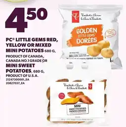 Loblaws PC little gems red, yellow or mixed mini potatoes offer