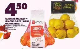 Loblaws Farmers Market lemons or pc orri mandarins offer