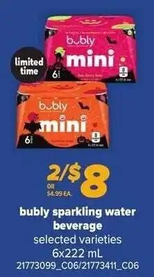 Loblaws bubly sparkling water beverage offer