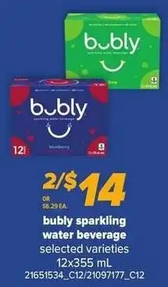 Loblaws bubly sparkling water beverage offer
