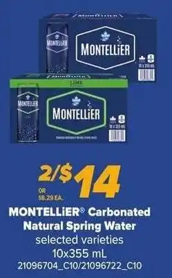 Loblaws Montellier Carbonated Natural Spring Water offer