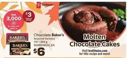 Loblaws Baker's molten chocolate cakes offer
