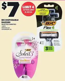 Loblaws Bic disposable razors offer
