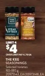 Real Canadian Superstore The Keg seasonings offer