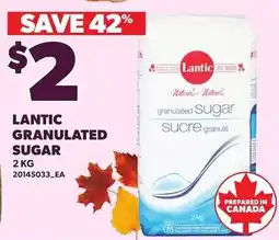 Loblaws Lantic granulated sugar offer
