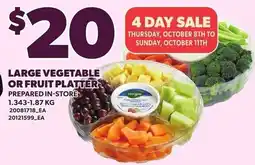 Loblaws Large vegetable or fruit platter offer