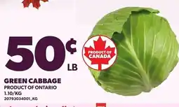 Loblaws Green Cabbage offer