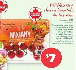 Loblaws PC mixiany cherry tomatoes on the vine offer