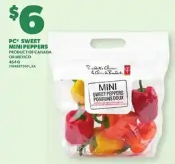 Loblaws PC sweet mini peppers offer