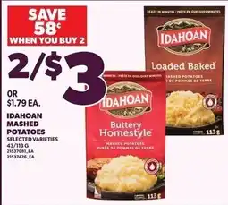 Loblaws Idahoan mashed potatoes selected varieties offer