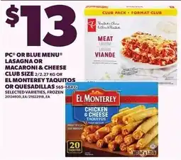 Loblaws El Monterey chicken and cheese taquitos offer