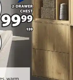 JYSK GEDSER 2-DRAWER CHEST offer