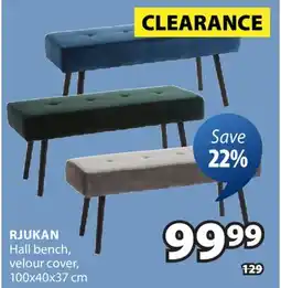 JYSK RJUKAN Hall bench offer