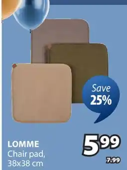 JYSK LOMME Chair pad offer