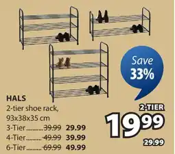 JYSK HALS 2-tier shoe rack offer