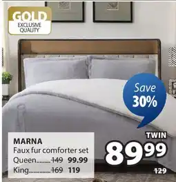 JYSK MARNA Faux fur comforter set offer