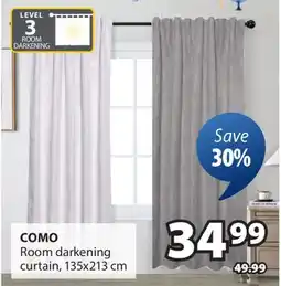 JYSK COMO Room darkening curtain offer