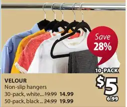 JYSK VELOUR Non-slip hangers offer