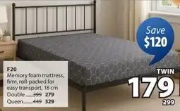 JYSK F20 Memory foam mattress offer