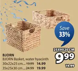 JYSK BJORN Basket, water hyacinth offer