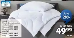 JYSK SOLA Duvet, down alternative, medium warm offer