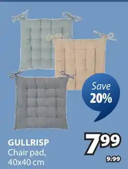 JYSK GULLRISP Chair pad offer
