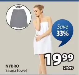 JYSK NYBRO Sauna towel offer