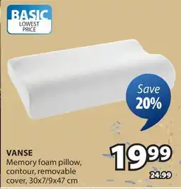 JYSK VANSE Memory foam pillow offer