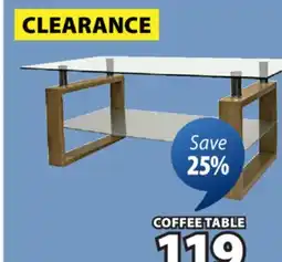 JYSK LIBBY End table, tempered glass top, oak/clear offer