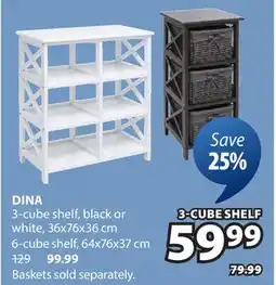 JYSK DINA 3-cube shelf offer