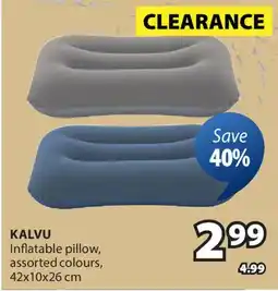 JYSK KALVU Inflatable pillow offer