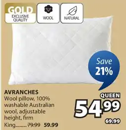 JYSK AVRANCHES Wool pillow offer