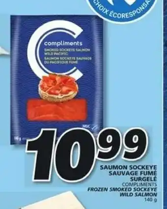 IGA Saumon Sockeye Sauvage Fumé Surgelé offer