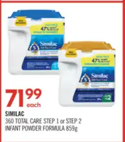 Shoppers Drug Mart SIMILAC 360 TOTAL CARE STEP 1 or STEP 2 INFANT POWDER FORMULA offer