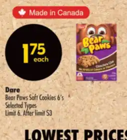 Shoppers Drug Mart Dare Bear Paws Soft Cookies offer