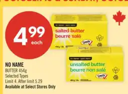 Shoppers Drug Mart NO NAME BUTTER offer
