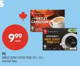 Shoppers Drug Mart PC SINGLE SERVE COFFEE PODS 10's - 12's offer