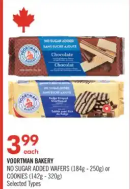 Shoppers Drug Mart VOORTMAN BAKERY NO SUGAR ADDED WAFERS (184g - 250g) or COOKIES (142g - 320g) offer