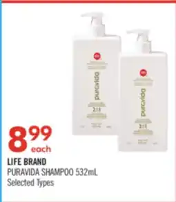 Shoppers Drug Mart LIFE BRAND PURAVIDA SHAMPOO offer