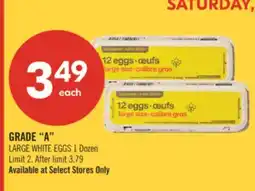 Shoppers Drug Mart GRADE A LARGE WHITE EGGS offer