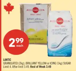 Shoppers Drug Mart LANTIC GRANULATED (2kg), BRILLIANT YELLOW or ICING (1kg) SUGAR offer