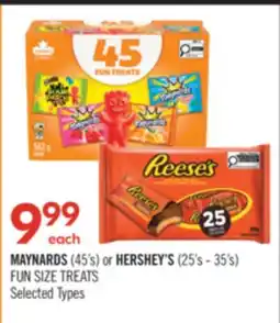 Shoppers Drug Mart MAYNARDS (45's) or HERSHEY'S (25's - 35's) FUN SIZE TREATS offer