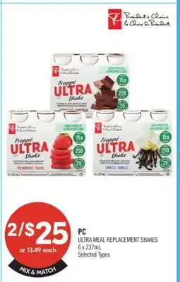 Shoppers Drug Mart PC ULTRA MEAL REPLACEMENT SHAKES offer