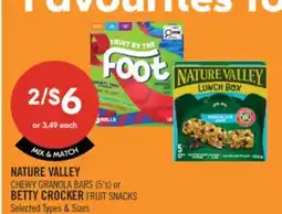 Shoppers Drug Mart NATURE VALLEY CHEWY GRANOLA BARS (5's) or BETTY CROCKER FRUIT SNACKS offer