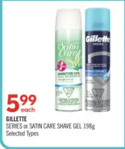 Shoppers Drug Mart GILLETTE SERIES or SATIN CARE SHAVE GEL offer