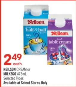 Shoppers Drug Mart NEILSON CREAM or MILK2GO offer